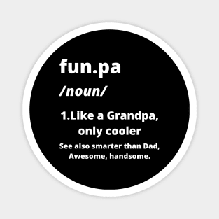 Mens Funpa Definition Funny Grandpa Gift Fathers Day Papa Graphic Magnet